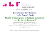 La réforme territoriale et le Grand Paris : Quels enjeux pour la lecture publique en Île de-de-France ?