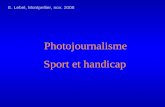 Photojournalisme, sport et handicap