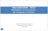 10 sept site modalités d'évaluation en langues vivantes au baccalauréat