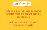 Refondation de l'école, réforme des rythmes scolaires - Francas Basse-Normandie