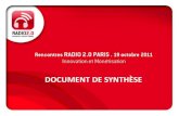 Synthèse Rencontres Radio 2.0 Paris