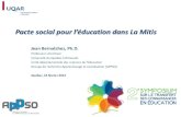Pacte social pour l’éducation dans La Mitis