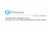 Baromètre Primento 2014 des usages de lecture numérique en Belgique