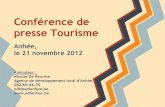 Conférence de presse Tourisme Anhée 21/11/12