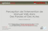 La perception de Manuel Valls pendant l'émission Des Paroles et des actes (06/12/12)