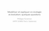Philippe Huneman - présentation MEE2013