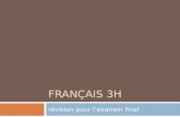 Français 3 h grammar review for final