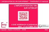L' information du vin sur internet : extraits de la  these professionnelle de MBA Marketing Internet de Nadine COURAUD presentee à BEM le 01-10-2012