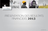 Presentation des resultats annuels 2013 - Groupe Managem