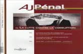 Prévention de la corruption dans l'entrepise - numéro spécial AJ PENAL du 2 Mars 2013 - André JACQUEMET