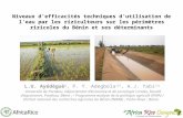 Th2_Niveaux d’efficacités techniques d’utilisation de l'eau par les riziculteurs sur les périmètres rizicoles du Bénin et ses déterminants