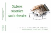 Soutien et subventions dans la rénovation, présentation de Luis Marcos, Direction générale de l’environnement Direction de l’énergie du Canton de Vaud