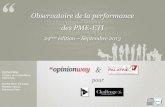 Observatoire de la performance des PME-ETI -OpinionWay pour Banque Palatine - sept 2013