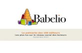 Top 100 des maisons d'éditions sur babelio