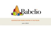 Babelio - animation rencontre d'auteur