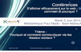 Kreactifs conference medias-sociaux Mardi 3 Juin 2014