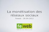Monétisation des réseaux sociaux - Feweb 26/4/2012 - Introduction