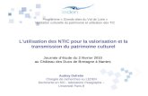 L'utilisation des NTIC pour la valorisation et la transmission du patrimoine culturel