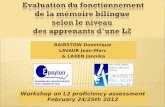 Evaluation de la mémoire sémantique bilingue. Workshop, Monptellier 2012