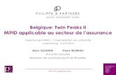 TWIN PEAKS II: MiFIDisation de l'assurance en Belgique (Table ronde FARAD Luxembourg - 3 avril 2014)