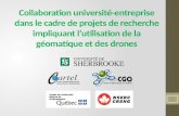 Projets de recherche à l'Université de Sherbrooke impliquant l’utilisation de la géomatique et des drones
