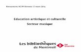 Atelier éducation artistique et culturelle en secteur musique : Bibliothèques de Montreuil, retour d'expérience