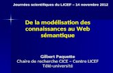 Synthèse des travaux sur la modélisation des connaissances - 14.11.12