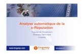 Analyse automatique de la e-réputation - Lingway