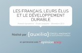 Baromètre Auxilia - OpinionWay: Les français, leurs élus et le développement durable - 4 décembre 2013