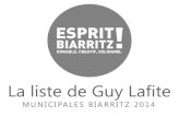 La liste de Guy Lafite : Esprit Biarritz