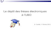 Le dépôt de la thèse électronique à l'UBO