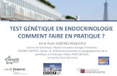 Test génétique en endocrinologie : comment faire en pratique ? par Anne-Paule Gimenez-Roqueplo