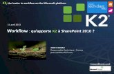 Workflow : qu’apporte K2 à SharePoint 2010 ?