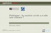 OpinionWay Institut Thomas More Politique: la société civile a-t-elle une chance ? 6 mars 2014