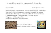 Marie-Christine Artru : Me 26/01/11 - La lumiere solaire, source d'energie