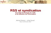 RSS et syndication: nouvelle technologie de veille et de diffusion