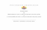 Rapport du Président à l'Assemblée de Polynésie Française - année 2013