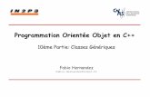 Partie 10: Classes Génériques — Programmation orientée objet en C++