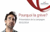 Conférence de presse "Pourquoi la grève" - Agoria - 05/11/2014