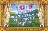TOP 5 DES SIGNES DE L’EXISTENCE ET L’UNICITÉ DE DIEU  PPT (Power Point)