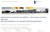 Bilan de l’activité au 1er semestre 2014 & perspectives - 2 Savoie / FG
