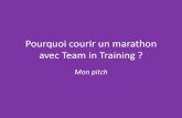 Pourquoi courir un marathon pour Team in Training?
