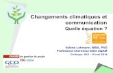 Changements climatiques et communication : Quelle équation ?