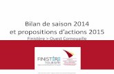 Bilan de saison 2014 en ouest Cornouaille et propositions d'actions