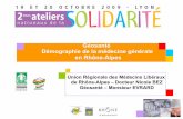 Union Régionale des Médecins Libéraux  de Rhone-Alpes  : Géosanté Démographie de la médecine générale en Rhône-Alpes