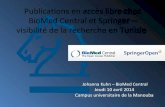 Publications en accès libre chez BioMed Central et Springer Open – visibilité de la recherche en Tunisie
