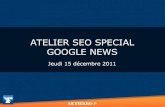 Atelier SEO spécial Google News - Le Figaro - Décembre 2011