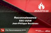 Prix Reconnaissance ESG UQAM JDC 2010- Jean Philippe Boudreau