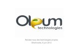Rendez-Vous des Technologies Propres - Oleum