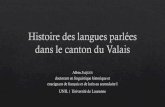 Histoire des langues parlées dans le canton du valais